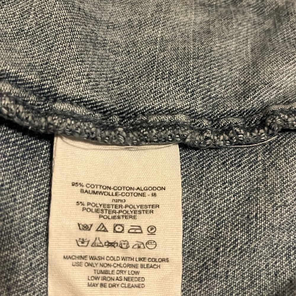 Free People We the Free Rumors Jacket Light Indigo Blue Denim Size Medium - Picture 10 of 16
